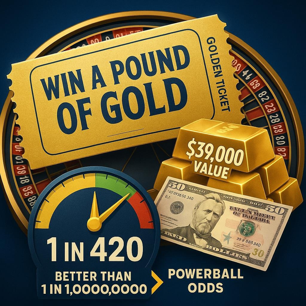 Win a Pound of Gold Odds Graphic